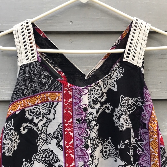 [Apt 9] Faux Button Down Racerback Tank - Picture 3 of 8